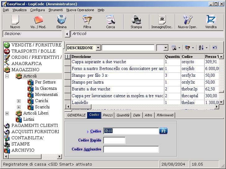 EasyFiscal - interfaccia